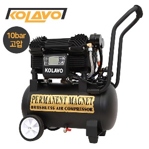 콜라보 콤프레샤 유선타입 KOLAVO DC990X1 4HP 4마력 저소음 오일리스 중고압 10bar 타입